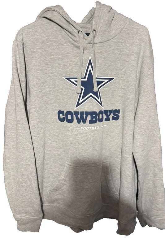 Dallas Cowboys Fanatics Pullover Hoodie Gray Men Sz XXL