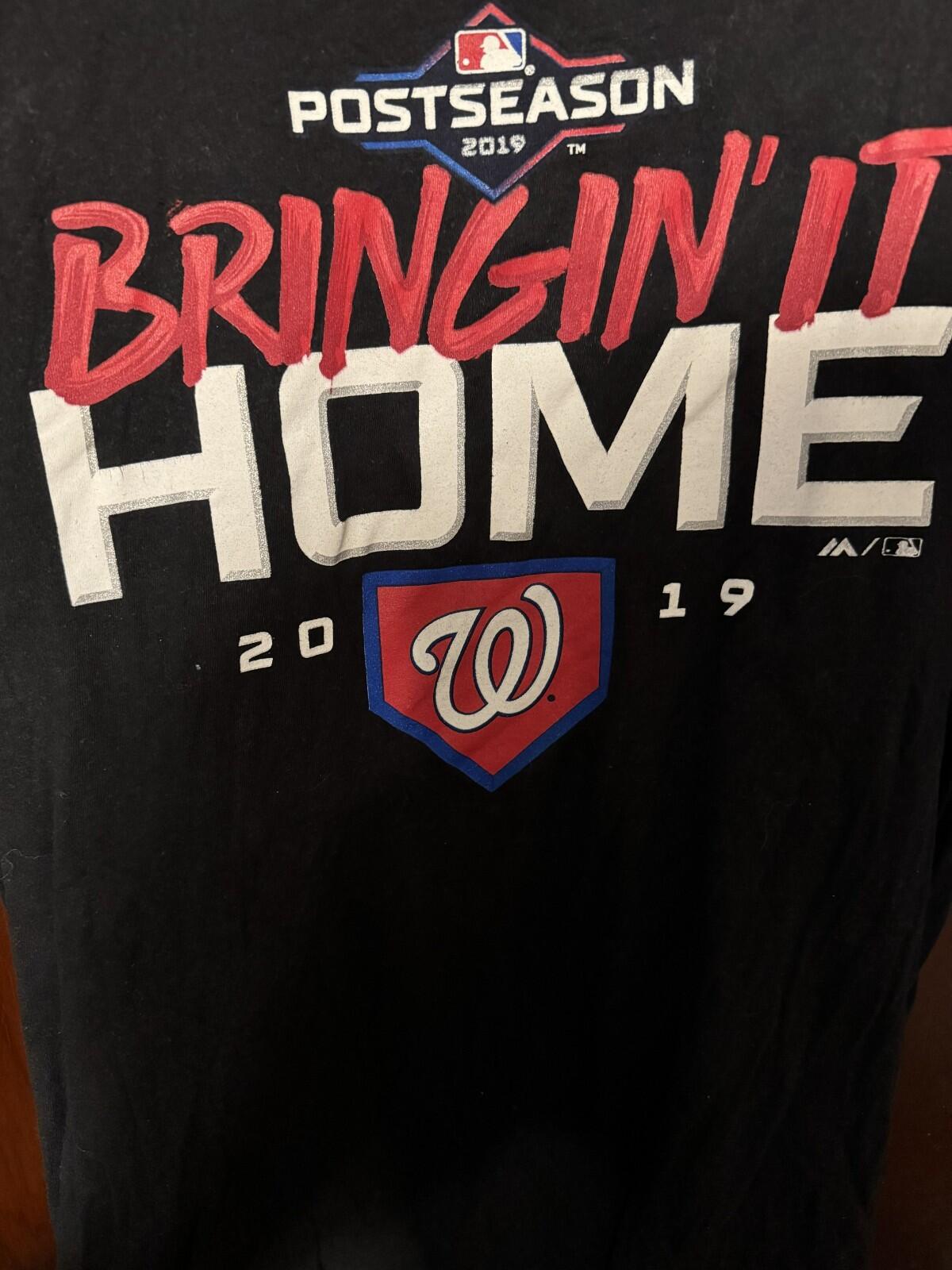 Washington Nationals 2019 Playoffs Majestic T-Shirt Men Sz L