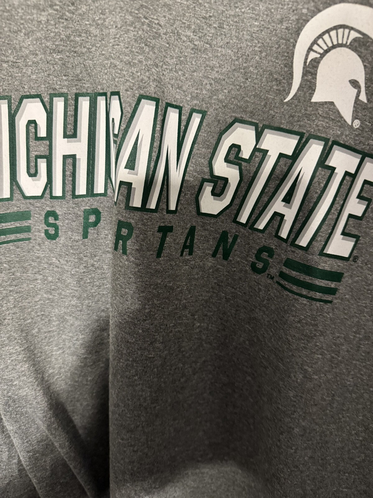 Michigan State University Spartans T-Shirt Gray Men Size XL