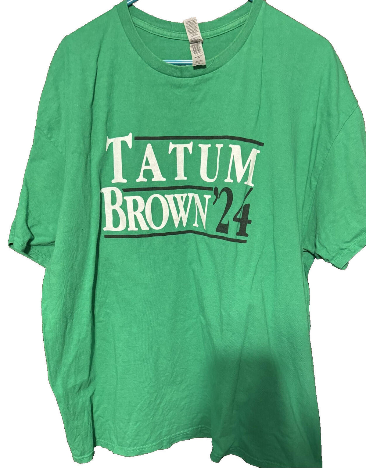 Boston Celtics Tatum Brown '24 TShirt Men Size 2XL NBA Green