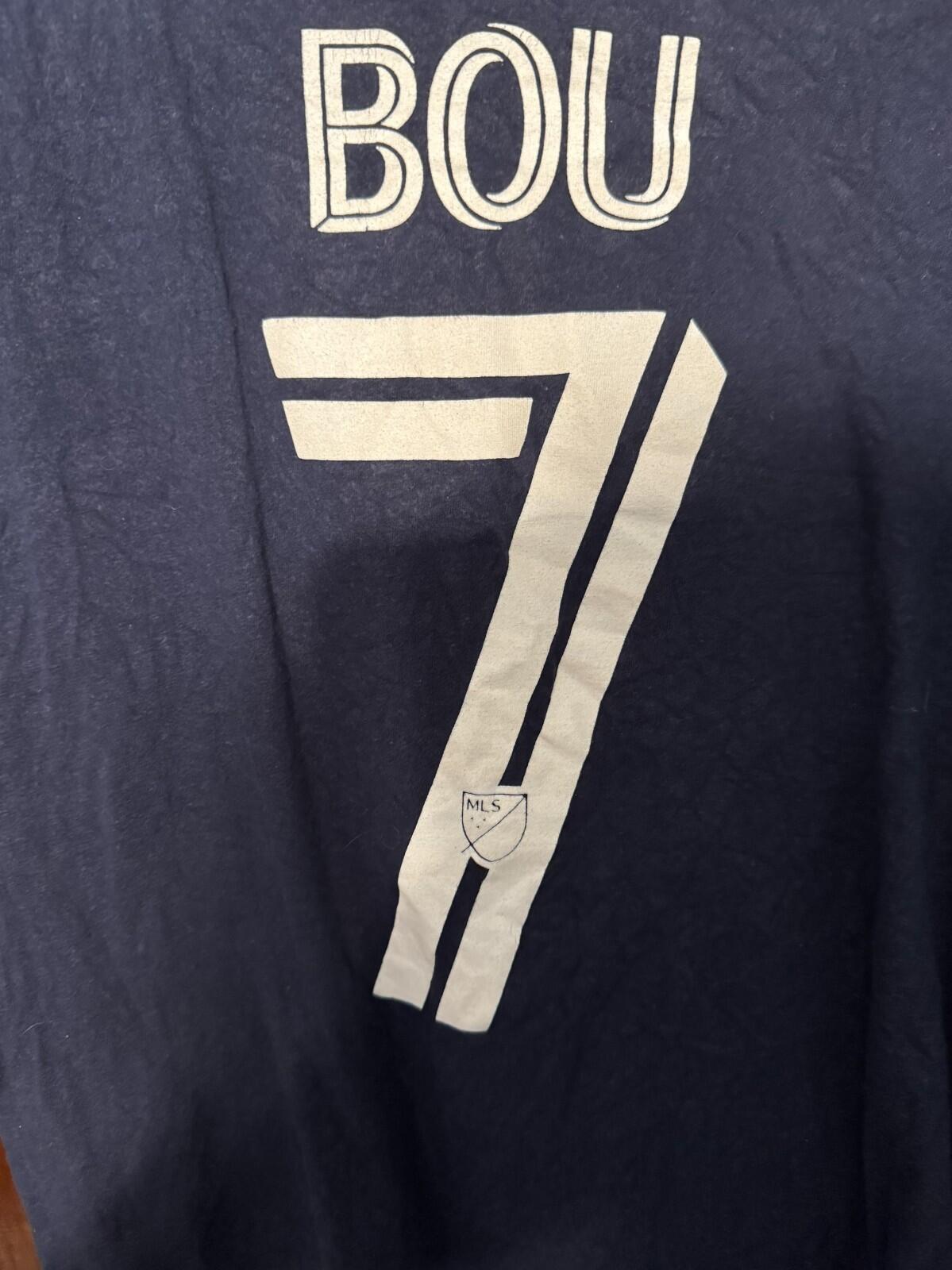 New England Revolution Fanatics Gustavo Bou #7 T-Shirt Men Size XL Blue