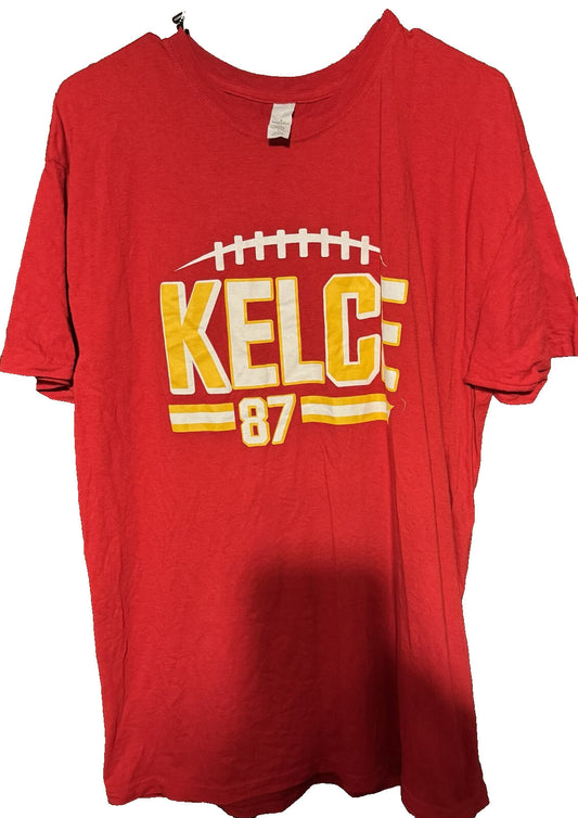 Kansas City Chiefs Travis Kelce Red t-shirt Men's Size L