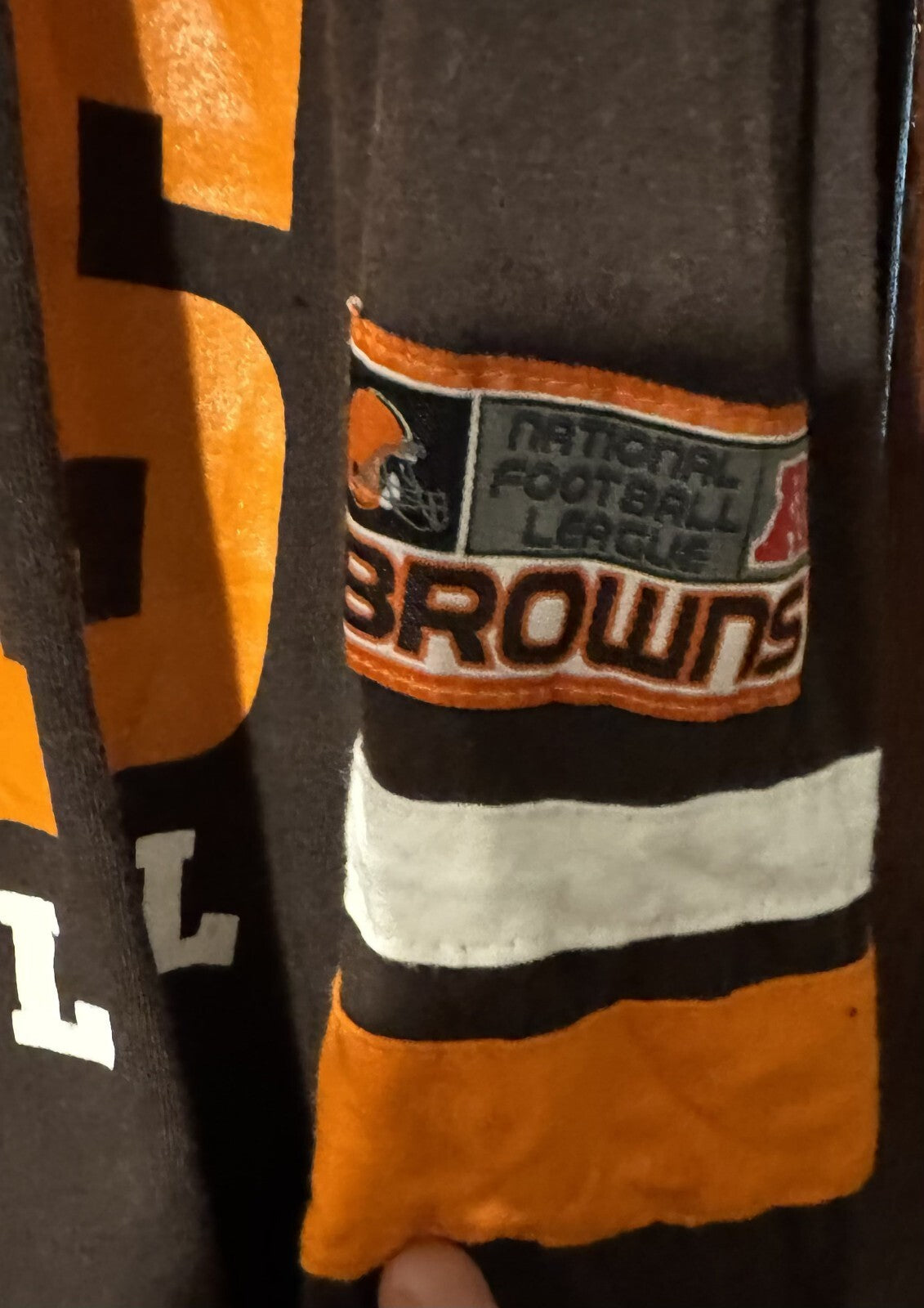 Cleveland Browns L/S T-Shirt Men Size XL Brown Team Apparel