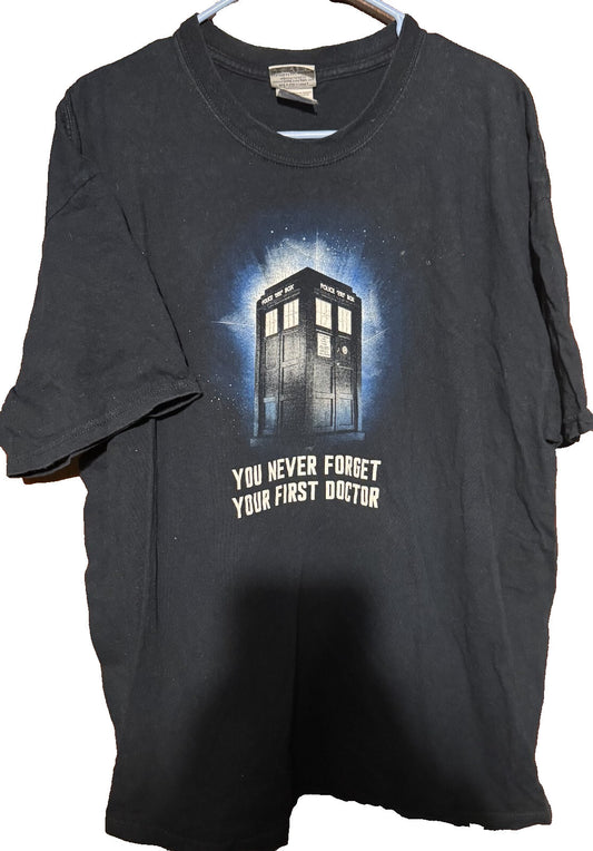 Doctor Who S/S T-Shirt Black Men's Size XL