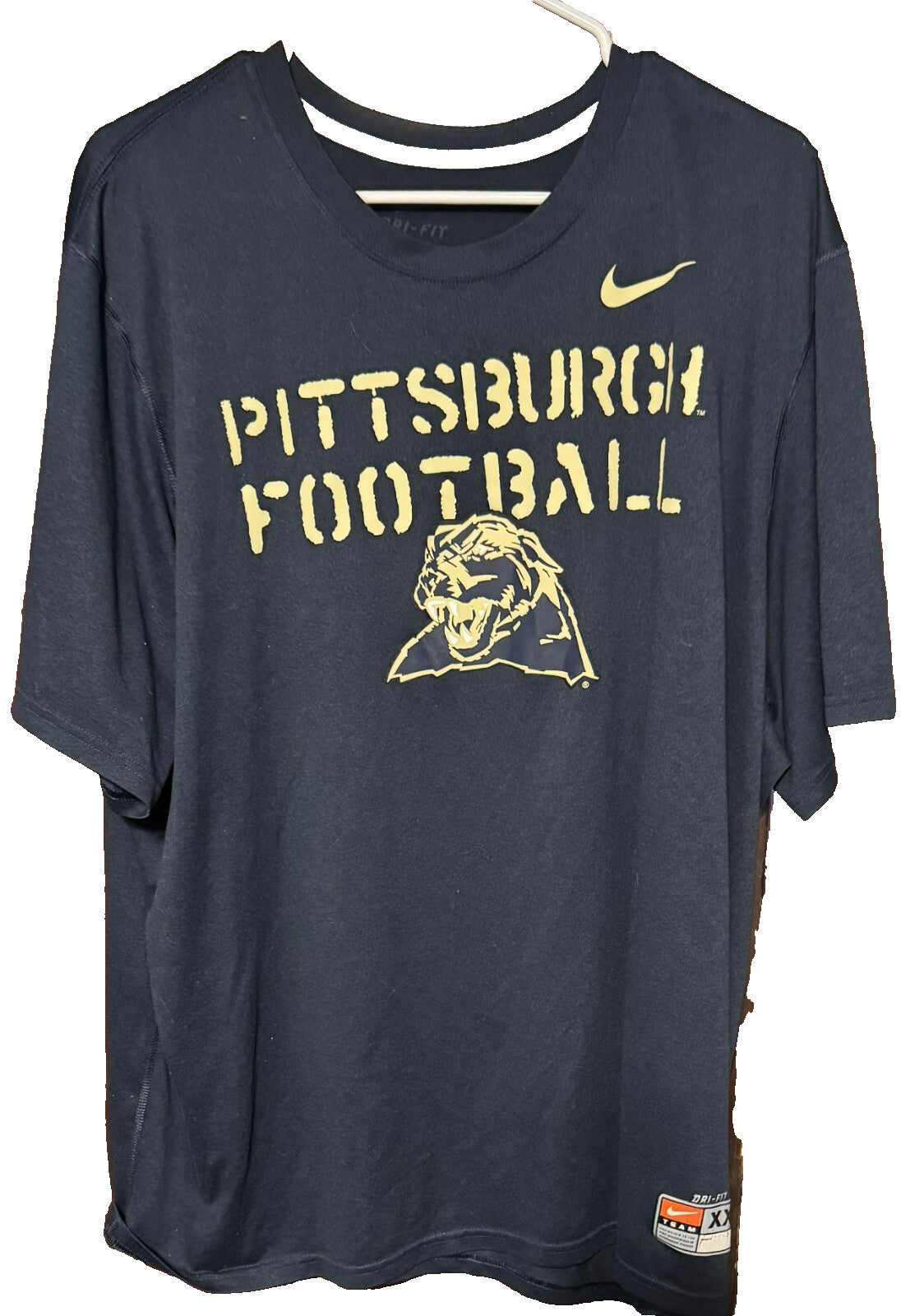 Pittsburgh Pitt Panthers Football Nike T-Shirt Men's Size XXL Blue