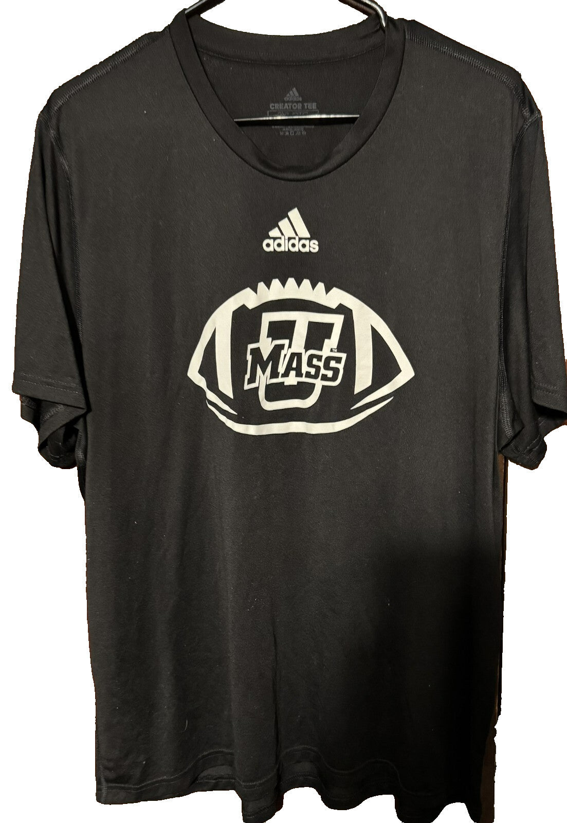 UMass Minutemen S/S Football Adidas T-shirt Men's XXL Black
