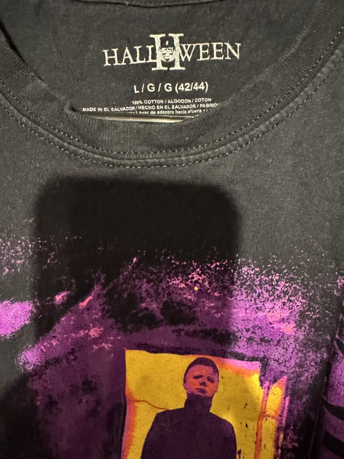 Halloween II Jason Myers Movie Logo T-Shirt Men's Size L Black Horror
