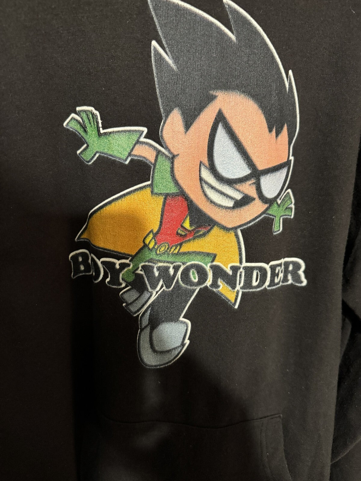 Robin Teen Titans Hoodie Men's Size L ? Black DC Comics