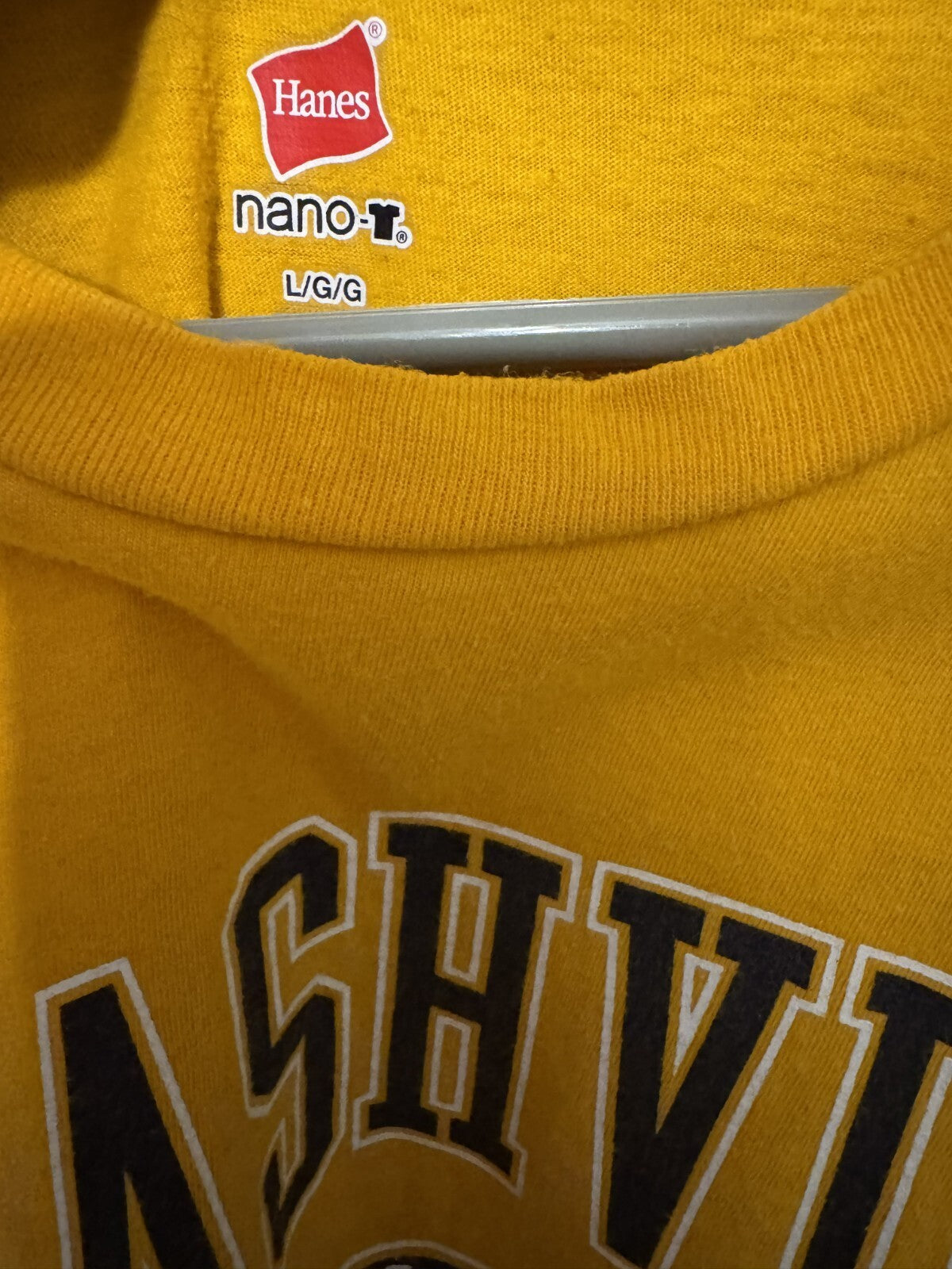 Nashville Predators Yellow Smashville T Shirt Men's Size L