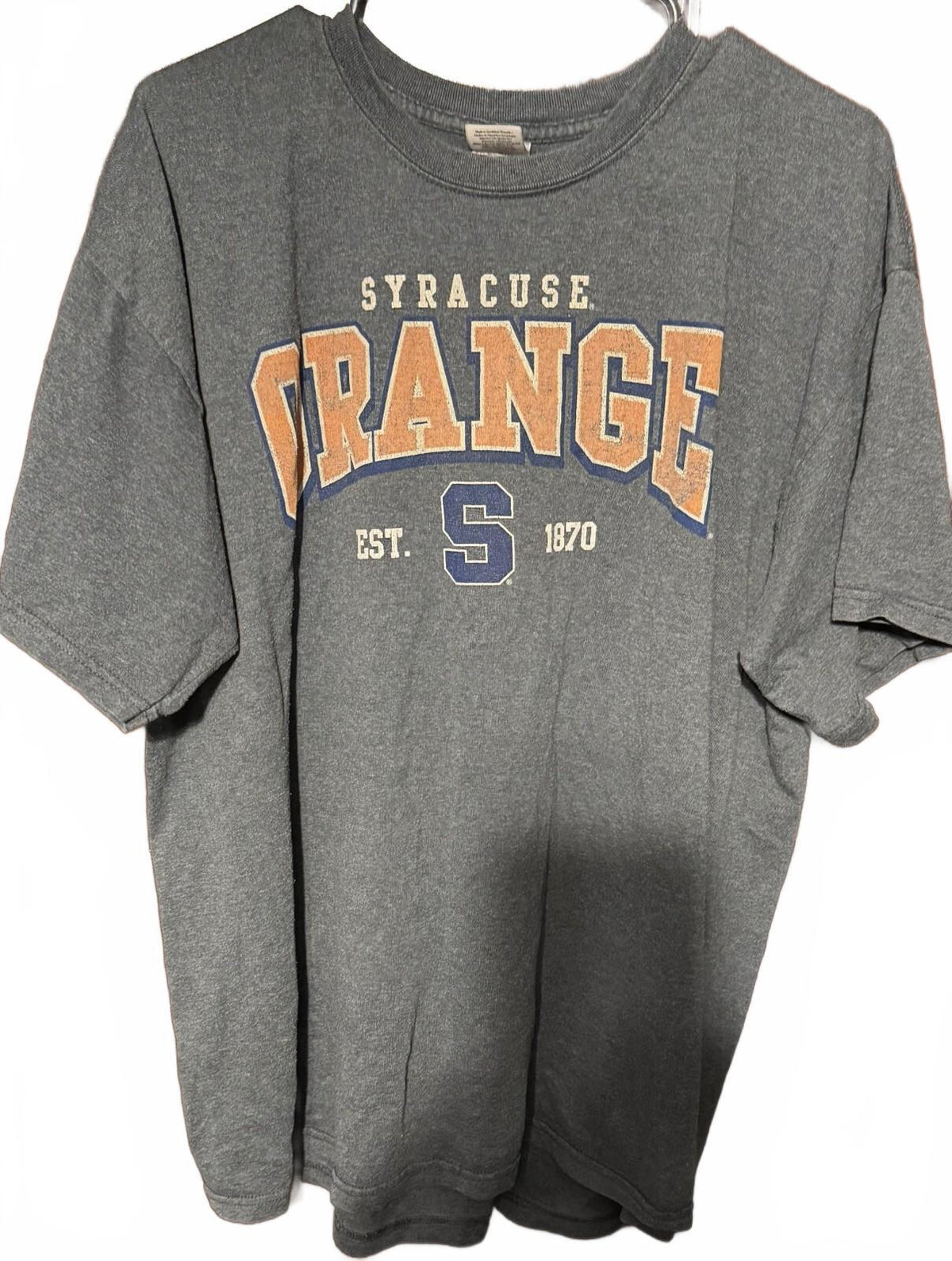 Syracuse Orangemen Distressed Logo Tee Men XL Blue