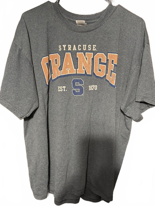 Syracuse Orangemen Distressed Logo Tee Men XL Blue