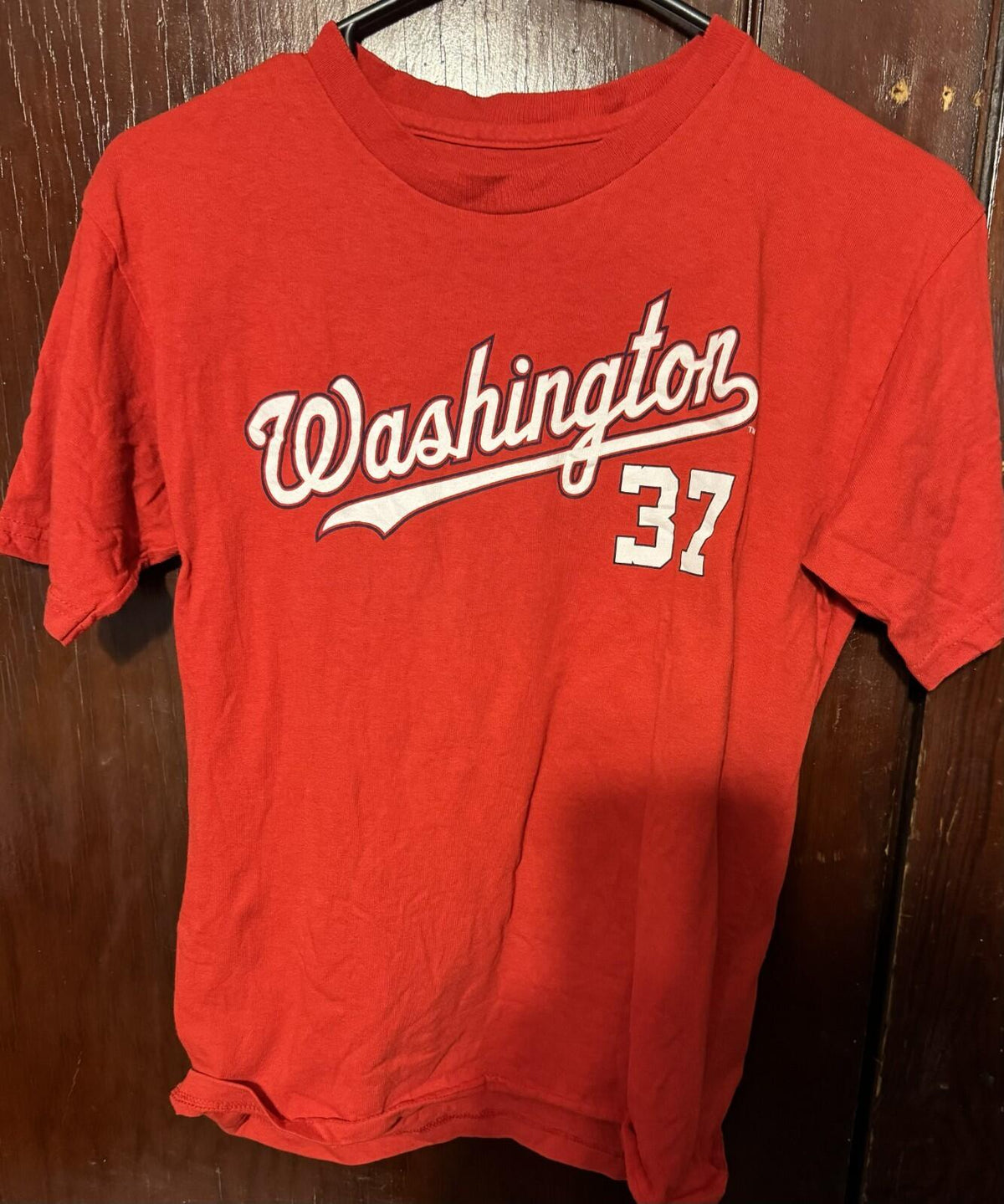 Washington Nationals Steven Strasburg Red T-Shirt Kid's Sz M