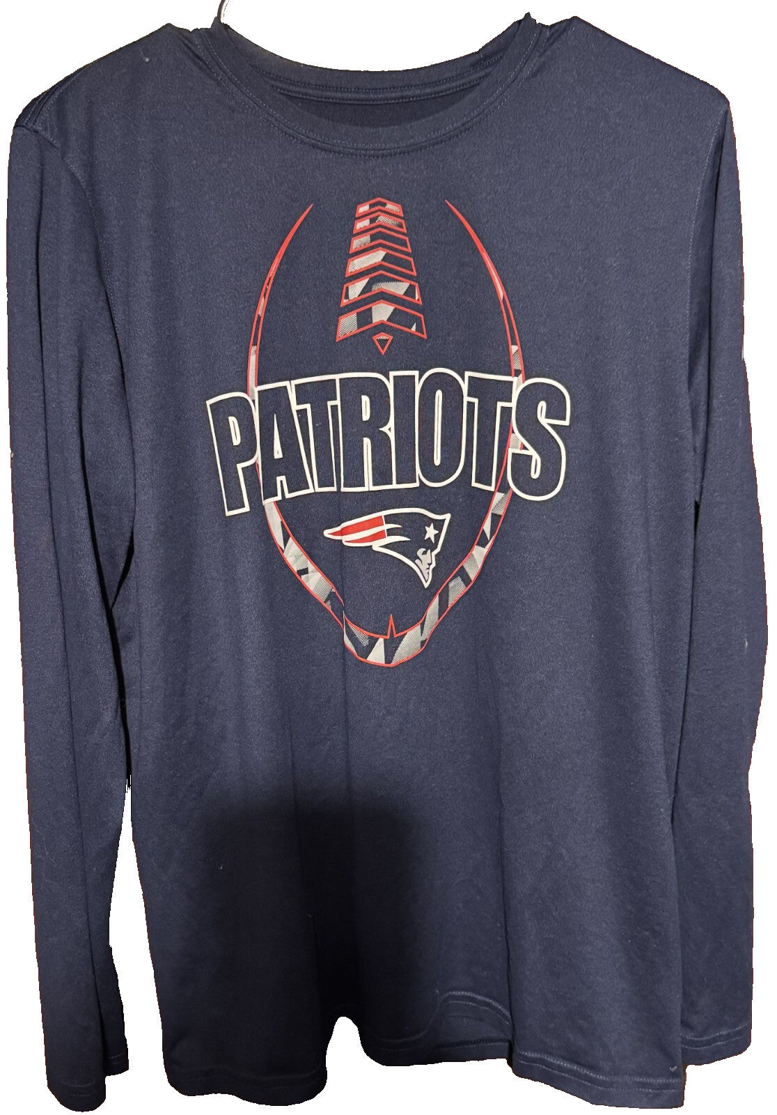 New England Patriots L/S T-Shirt Men M Blue Nike Tee NFL