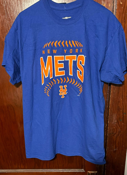 New York Mets Short Sleeve Tee Men's L Blue NEW WITH TAGS