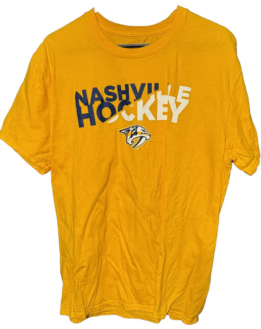 Nashville Predators Yellow Fanatics T Shirt Men's Size XL