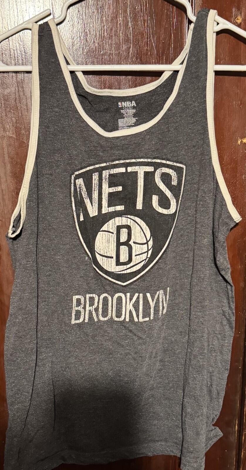 Brooklyn Nets Tank Top Men’s Size L Gray
