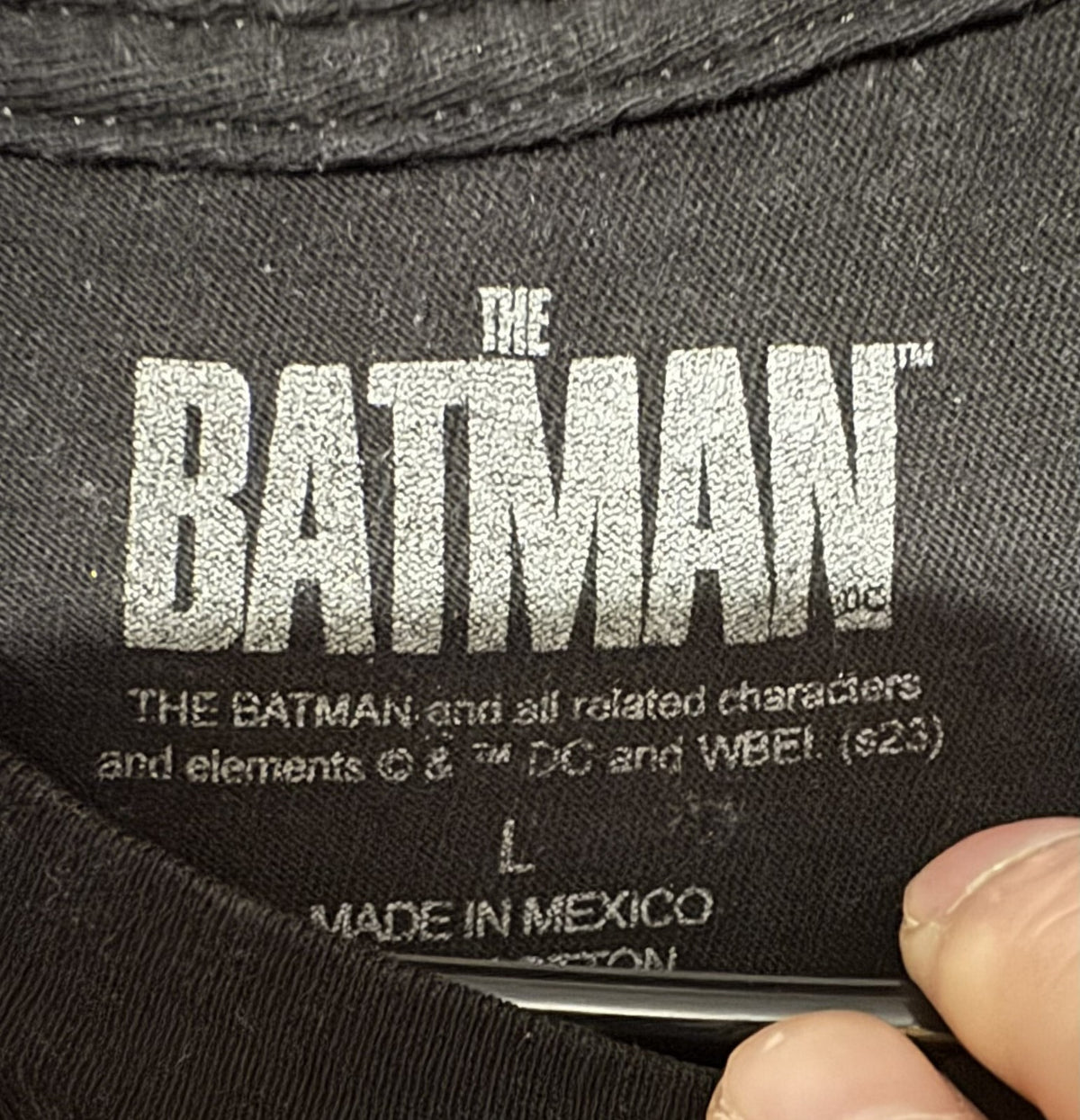 The Batman Movie T-Shirt Men Sz L Black DC Comics