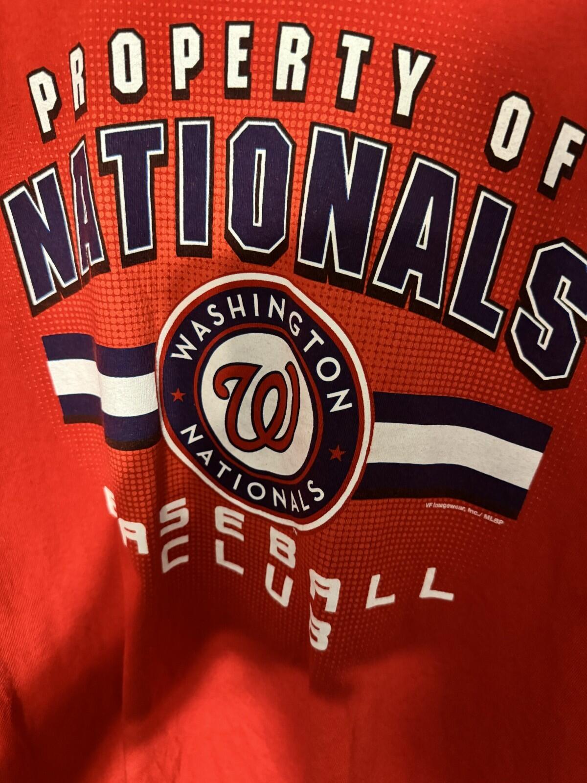 Washington Nationals Baseball Long Sleeve t-shirt Men's Size L Red