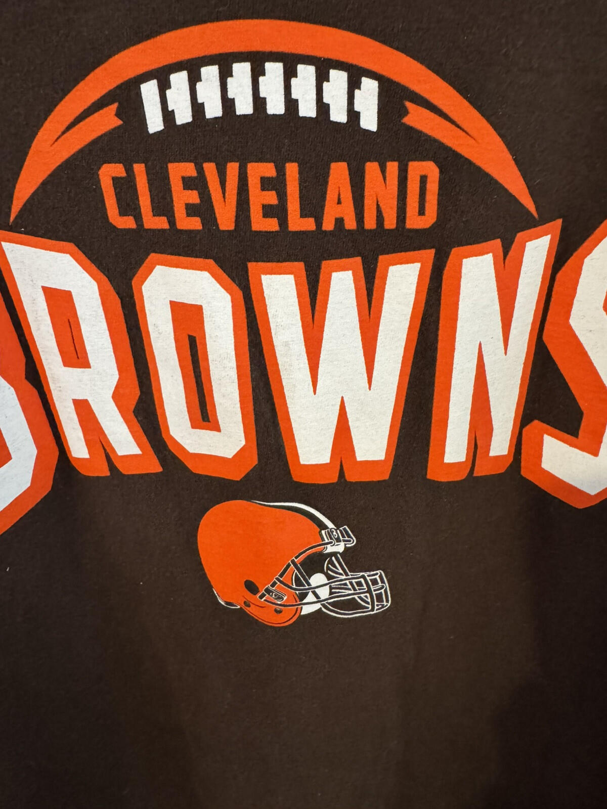 Cleveland Browns L/S T-Shirt Mens Size XL Brown Team Apparel