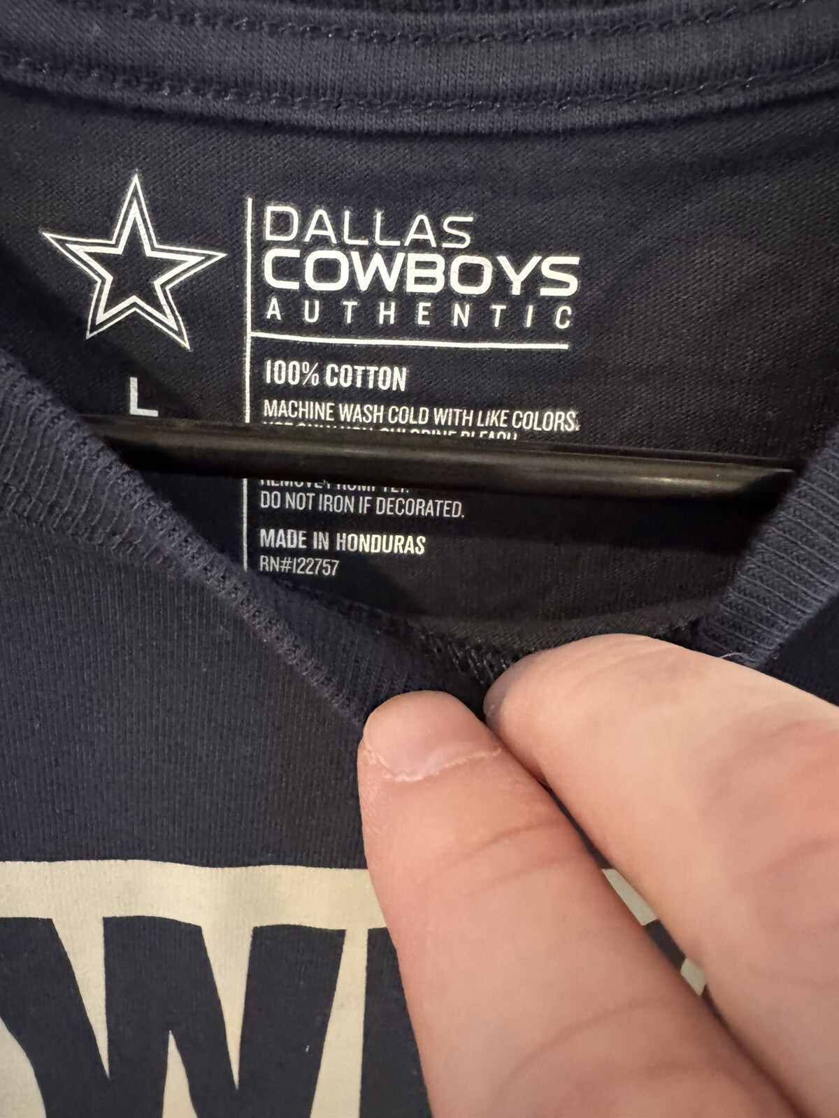 Dallas Cowboys Blue T-shirt Men Sz L NEW WITH TAGS