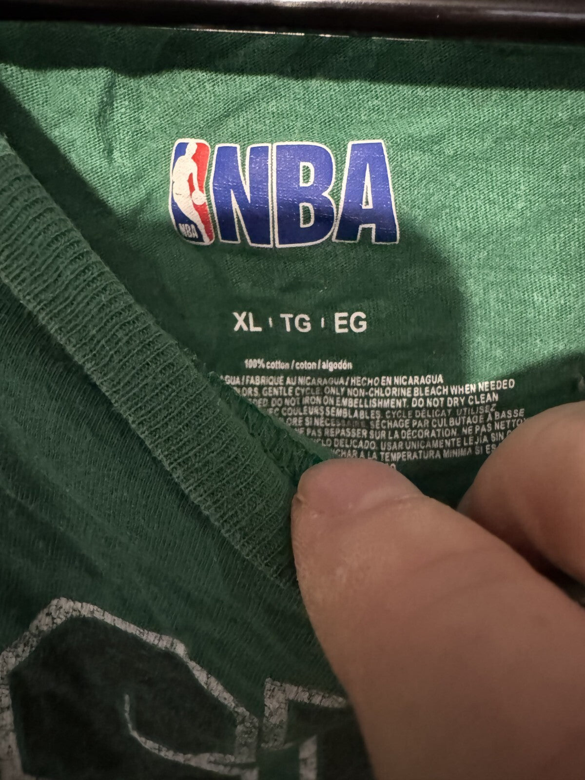 Boston Celtics Short Sleeve T-Shirt Men Size XL NBA Green