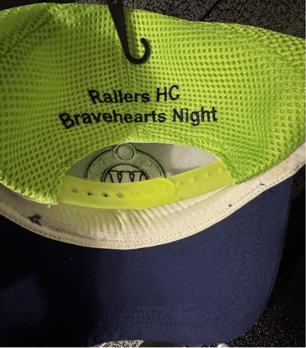 Worcester Railers Worcester Bravehearts Night Vintage OSFA Hat Blue ECHL Hockey