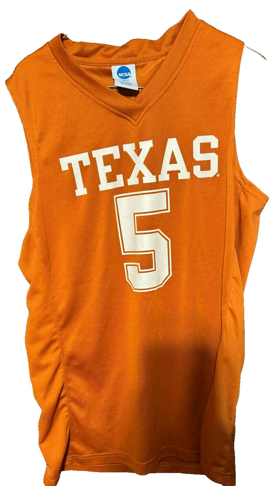 Texas Longhorns #5 Basketball Jersey Men's Size Med Orange