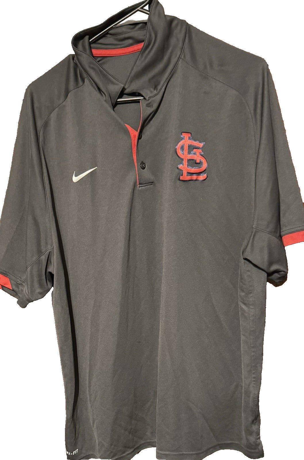 St. Louis Cardinals Nike polo shirt Men's Size XL Grey