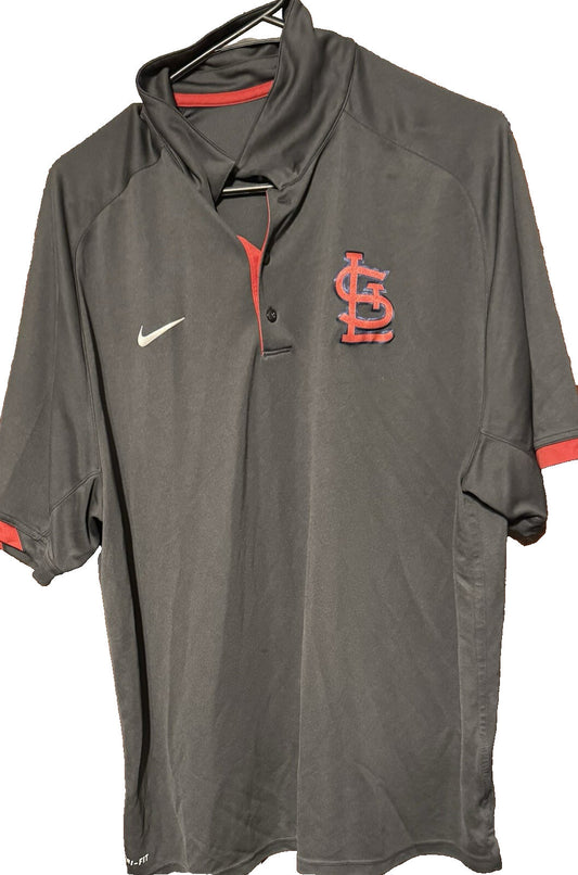 St. Louis Cardinals Nike polo shirt Men's Size XL Grey