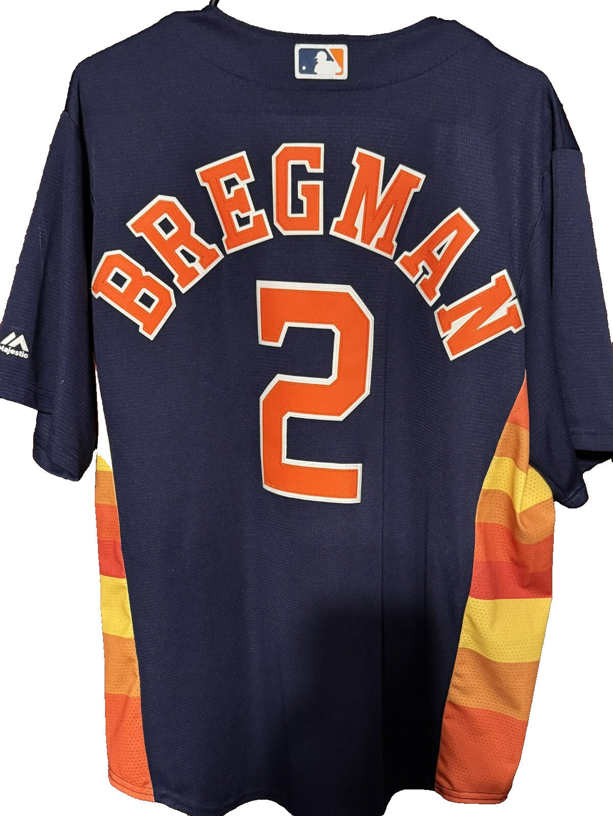 Houston Astros Majestic #2 Alex Bregman Jersey Men's L Blue