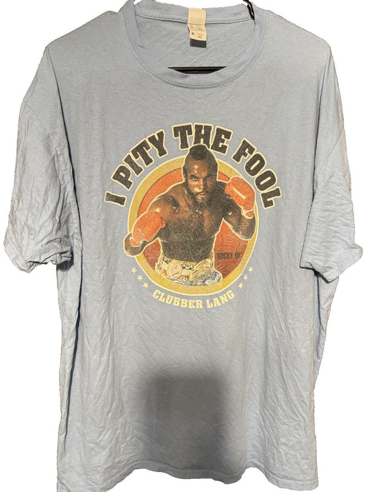Mr. T I Pity The Fool Vintage T-Shirt Men Size XL Blue