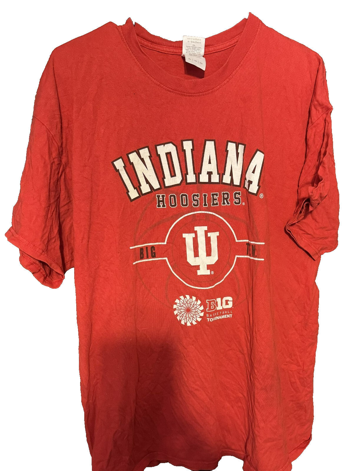 Indiana Hoosiers Men’s Sz XL Red T-Shirt B1G Tournament