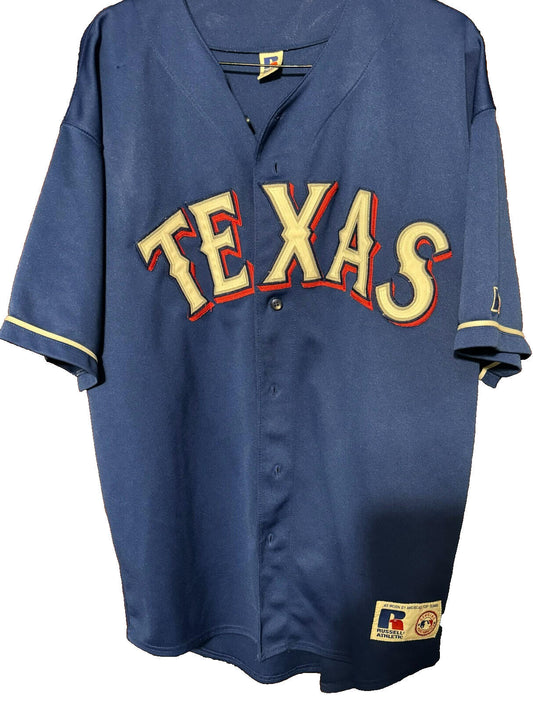 Texas Rangers Russell Athletic Jersey Blue MLB Men's Size XL