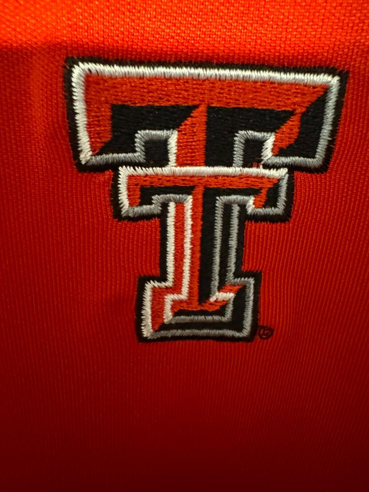 Texas Tech Red Raiders Polo Shirt Red NCAA Logo Under Armour Size L Men's
