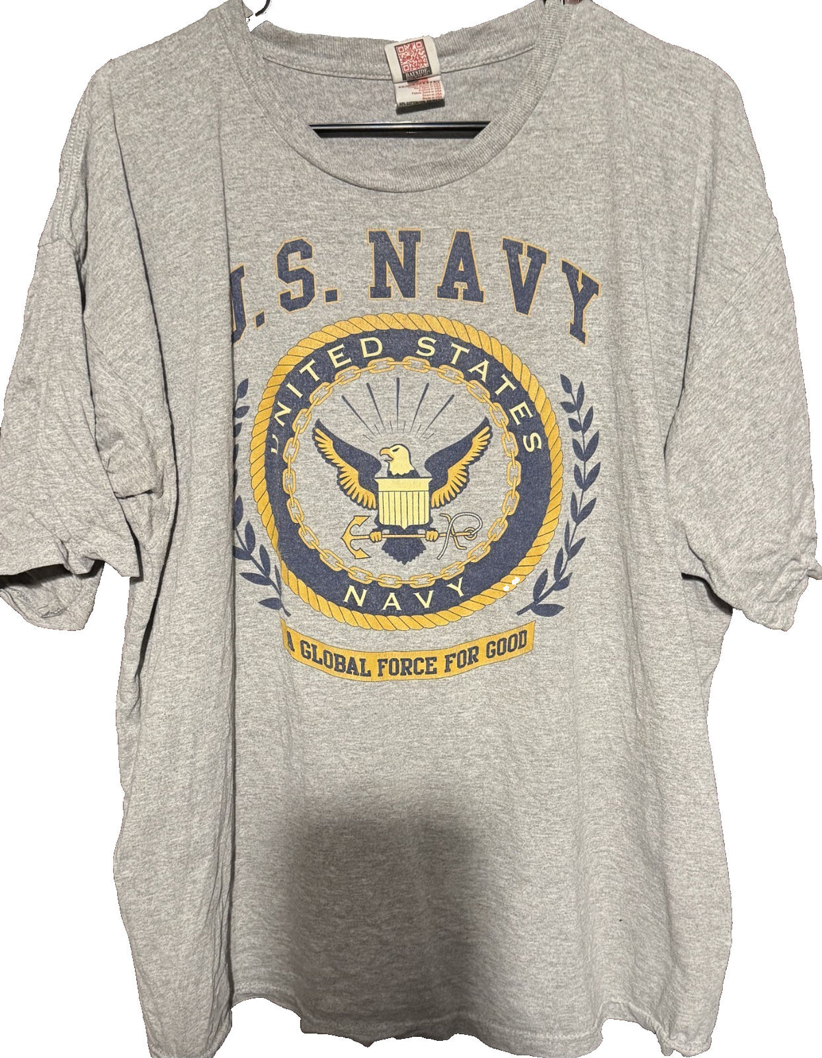 United States Navy Men's T Shirt Size  XXL Gray US Military