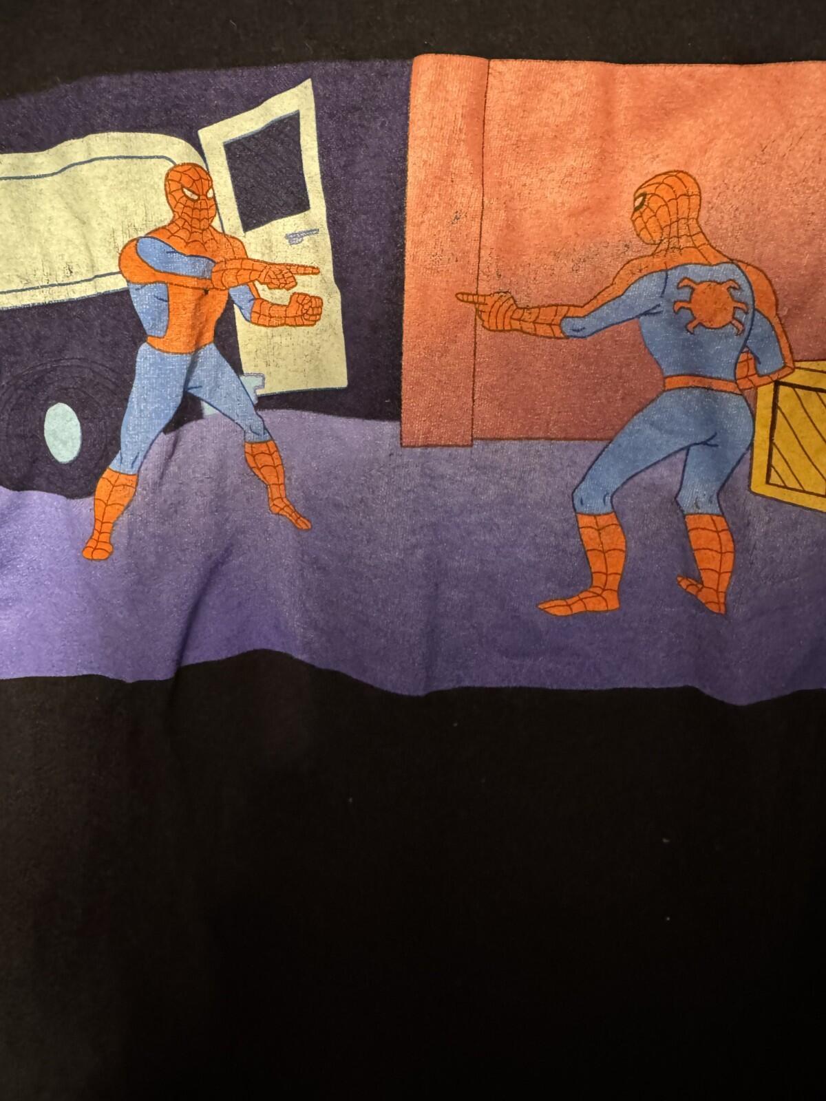 Spider Man Spiderman Marvel Tee shirt Men Size L Black