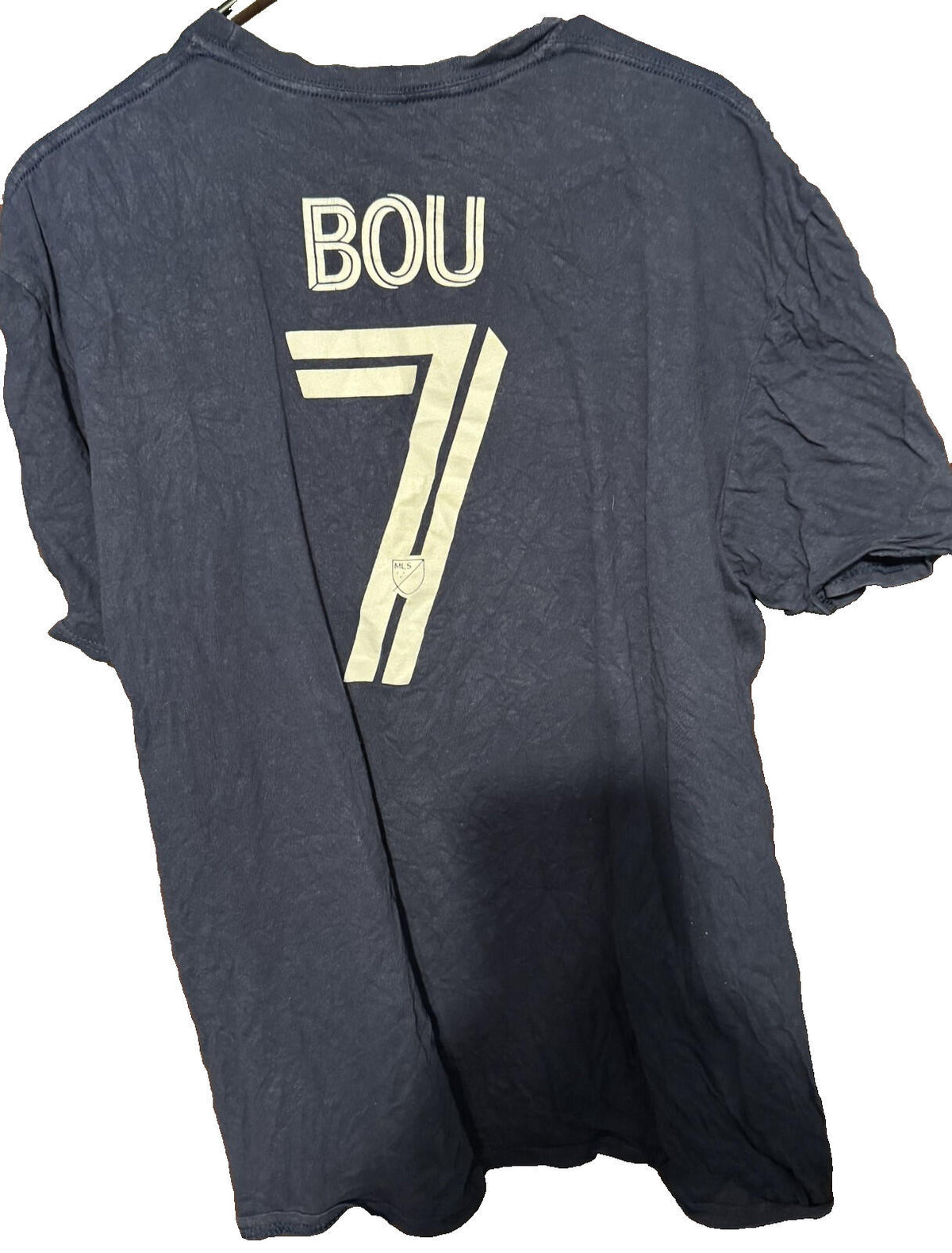New England Revolution Fanatics Gustavo Bou #7 T-Shirt Men Size XL Blue