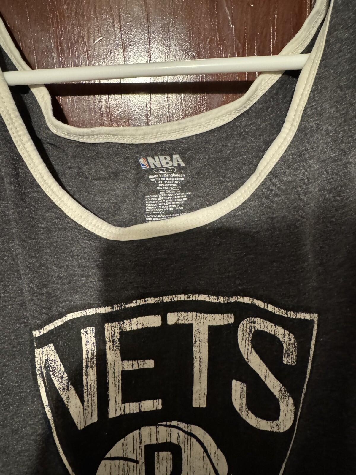 Brooklyn Nets Tank Top Men’s Size L Gray
