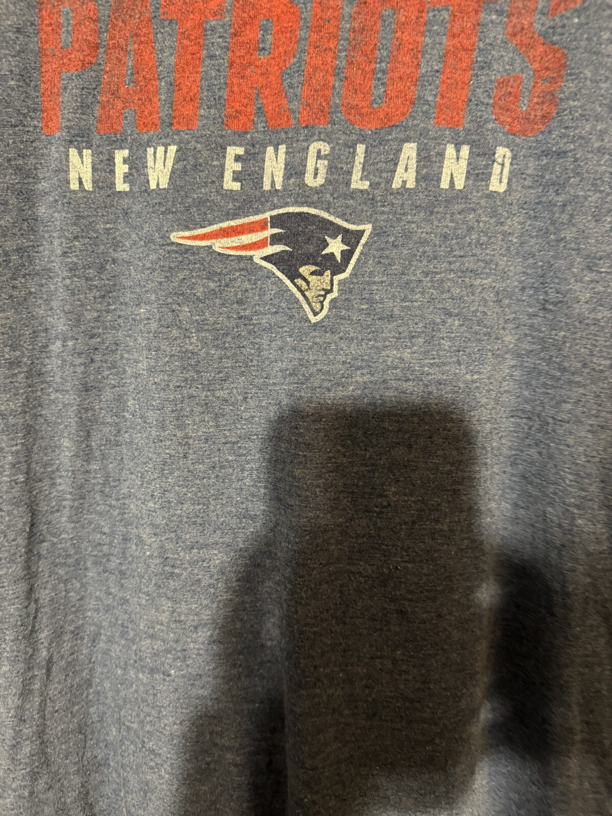 New England Patriots S/S T-Shirt Men L Blue Tee NFL Football