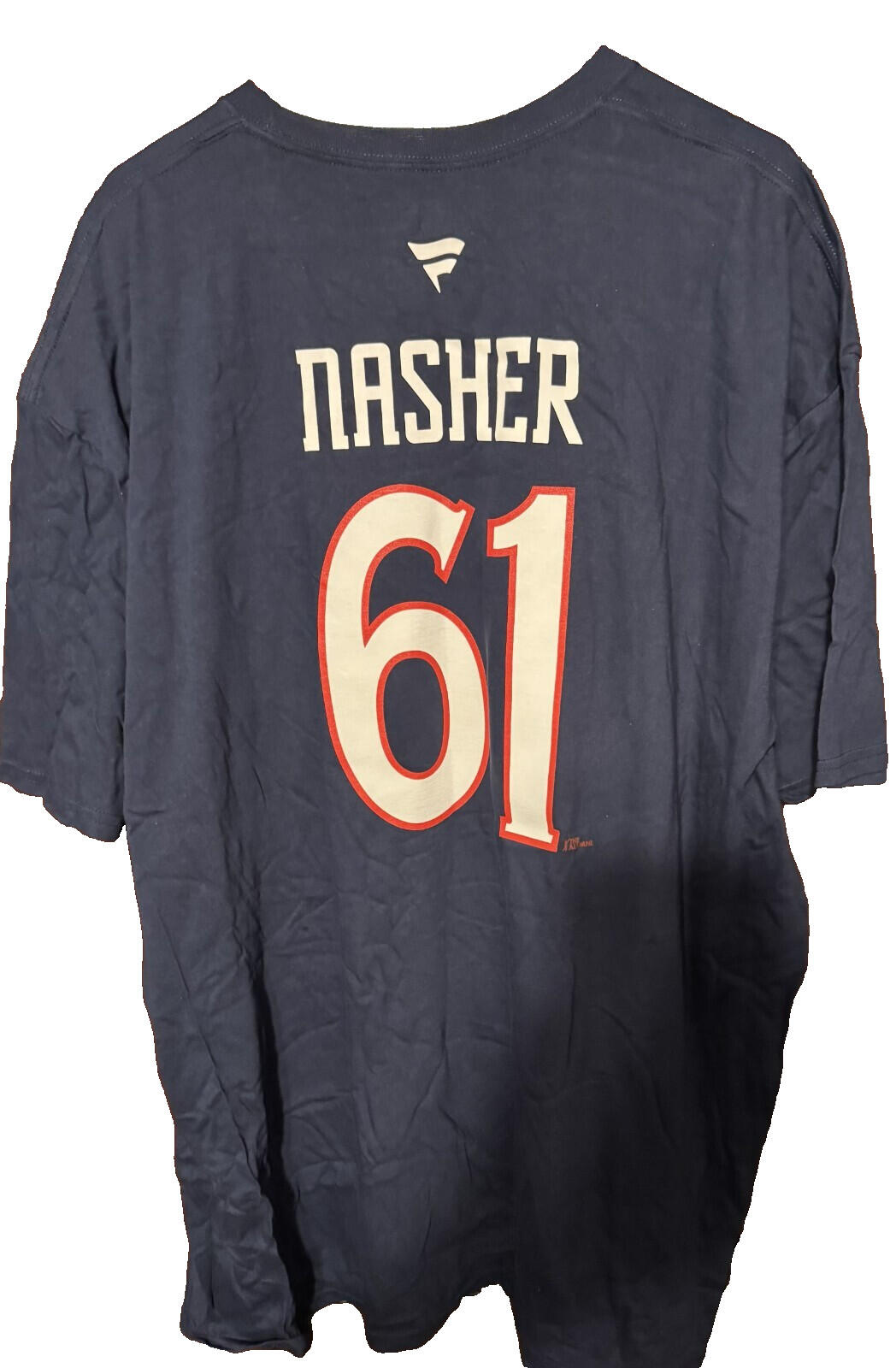 Columbus Blue Jackets Rick Nash "Nasher" Fanatics Player Tee Blue Men 3XL NWOT