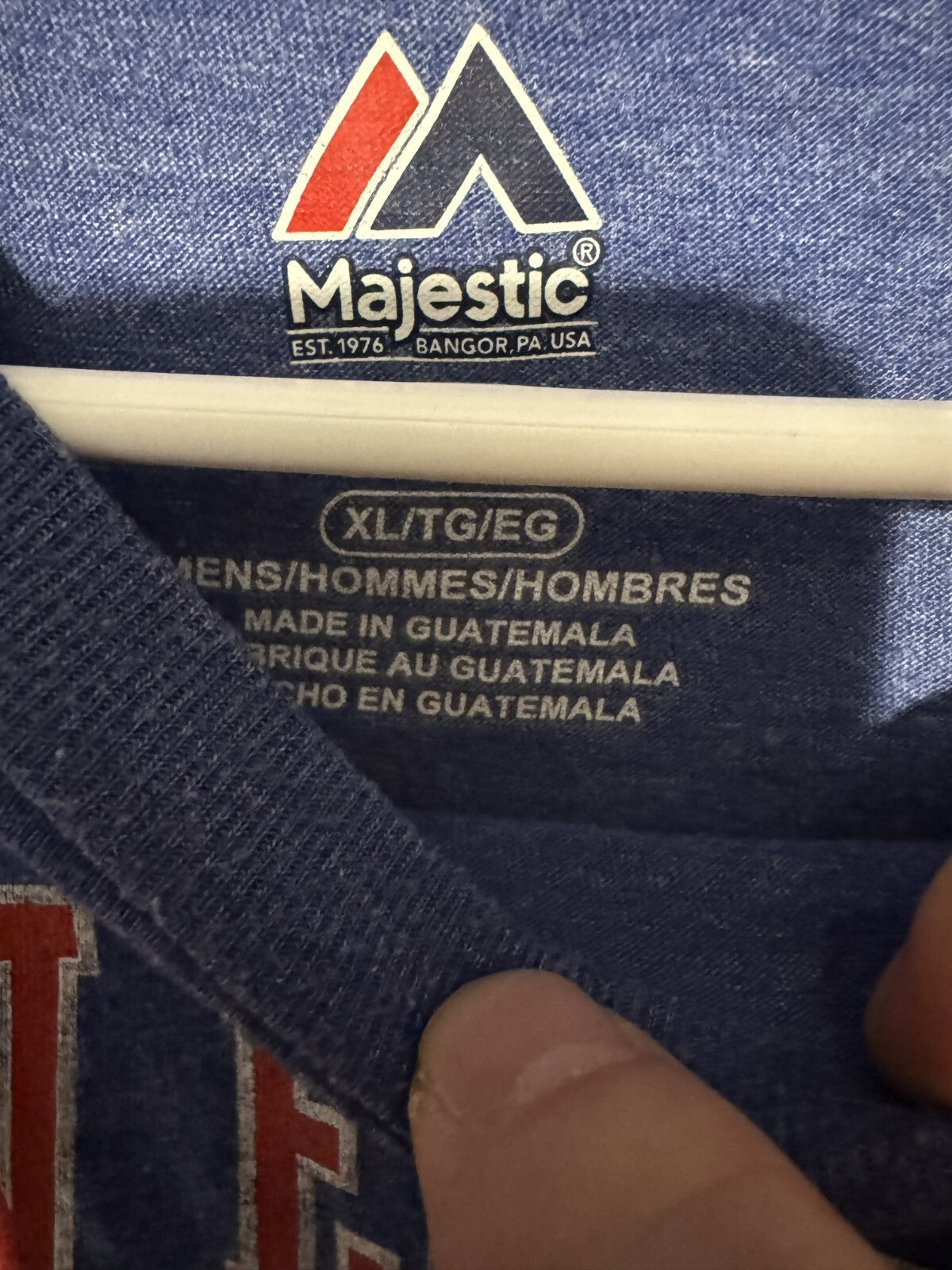 New England Patriots Majestic T-Shirt Men's Size XL Blue
