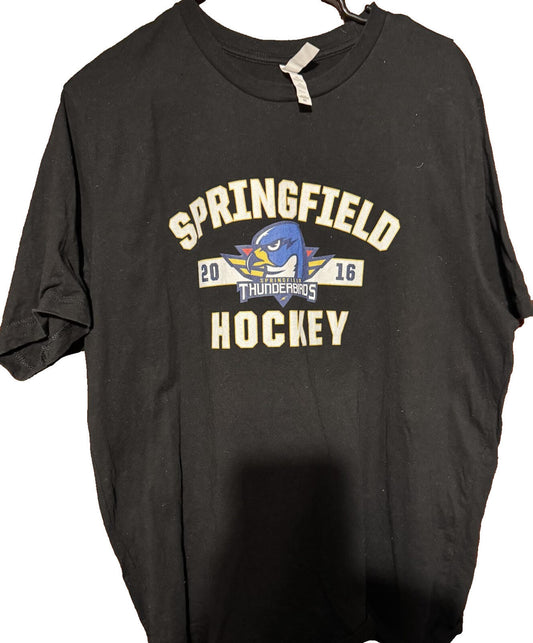 Springfield Thunderbirds Tee Shirt Black Men's Size XXL