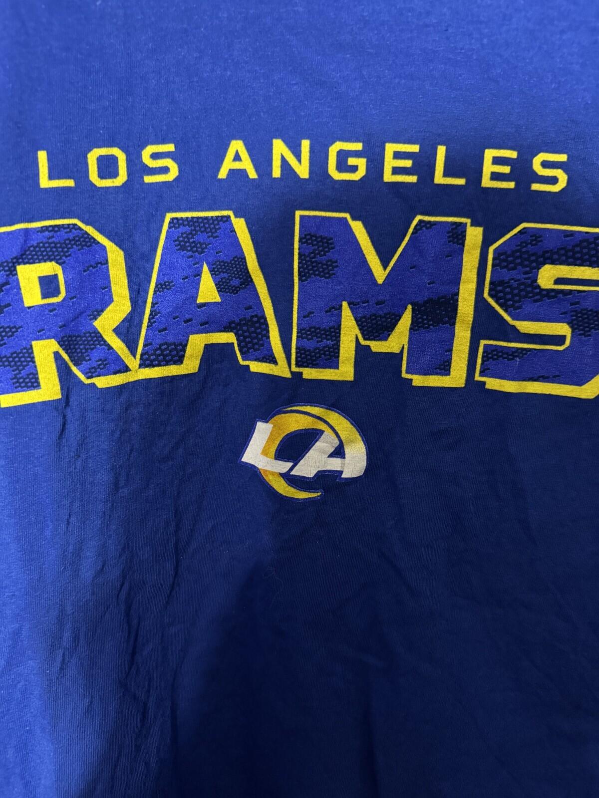 Los Angeles Rams Short Sleeve Men's tee Sz L Blue