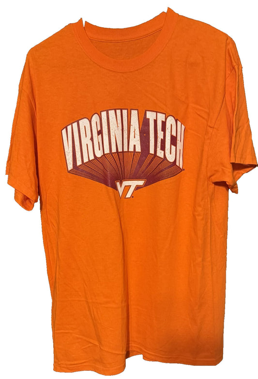 Virginia Tech Hokies Captivating T-Shirt Orange Men's Size L NEW WITHOUT TAGS