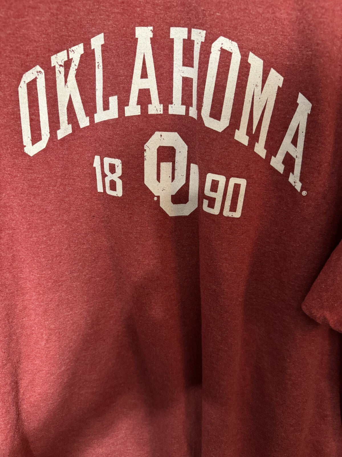 Oklahoma Sooners Red Logo Short Sleeve Tee Men's Size XXL