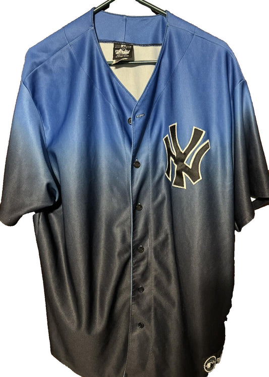 New York Yankees Majestic Gradient Jersey Men Size 2XL Blue