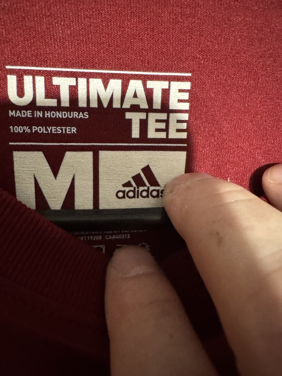 UMass Amherst Minutemen Adidas S/S T-shirt Men M Red
