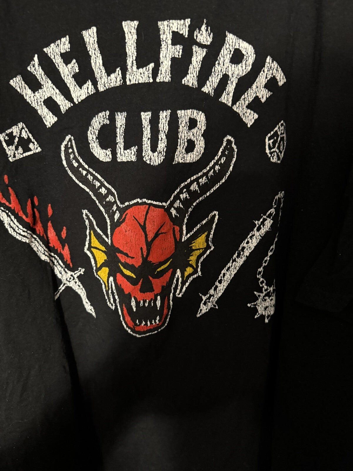 Stranger Things Hellfire Club T-Shirt Black Men's Size 3XL