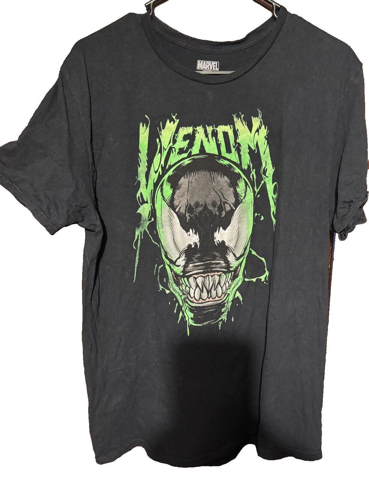Venom Comic Book Marvel S/S Tee shirt Men's Size L Black