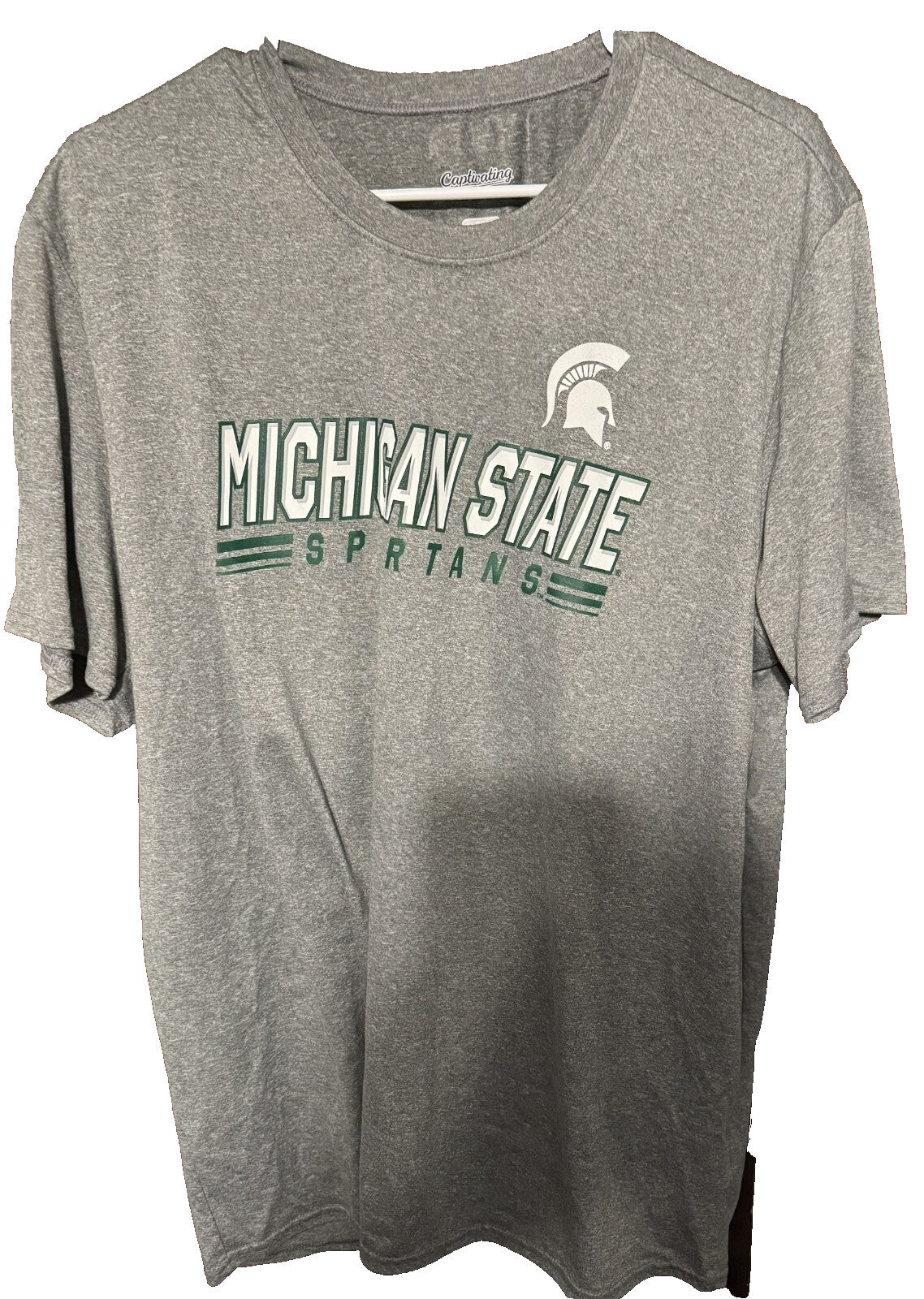 Michigan State University Spartans T-Shirt Gray Men Size XL